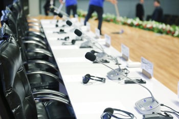 Translation devices in meeting hall